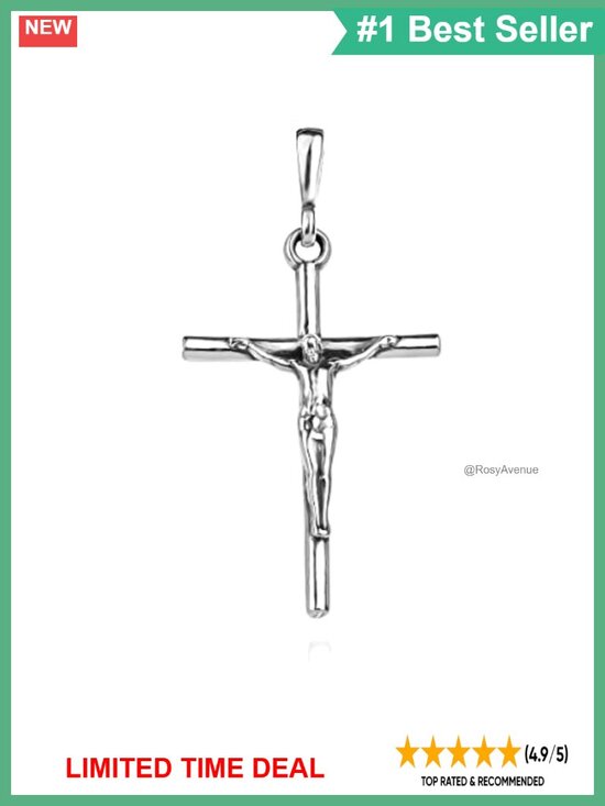 Jewelry - Sterling Silver 925 Crucifix Jesus Christ Pendant Unisex Religious